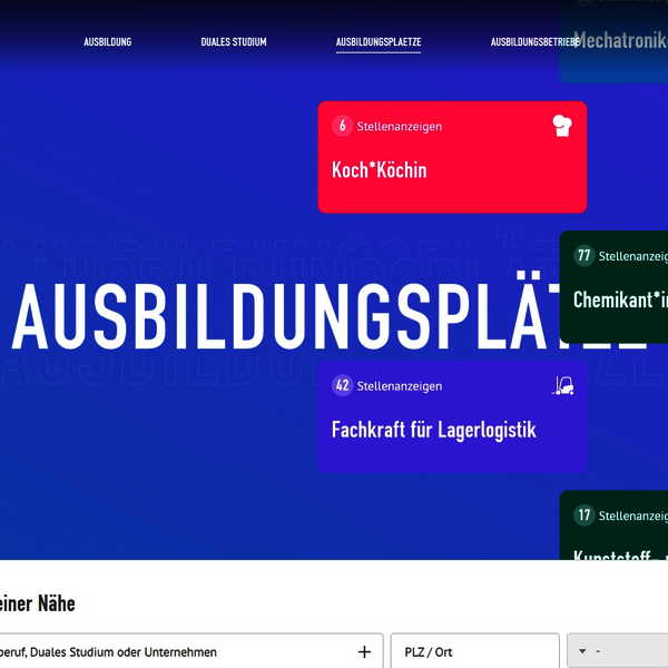 Screenshot der Webseite Elementare Vielfalt