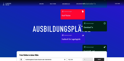 Screenshot der Webseite Elementare Vielfalt