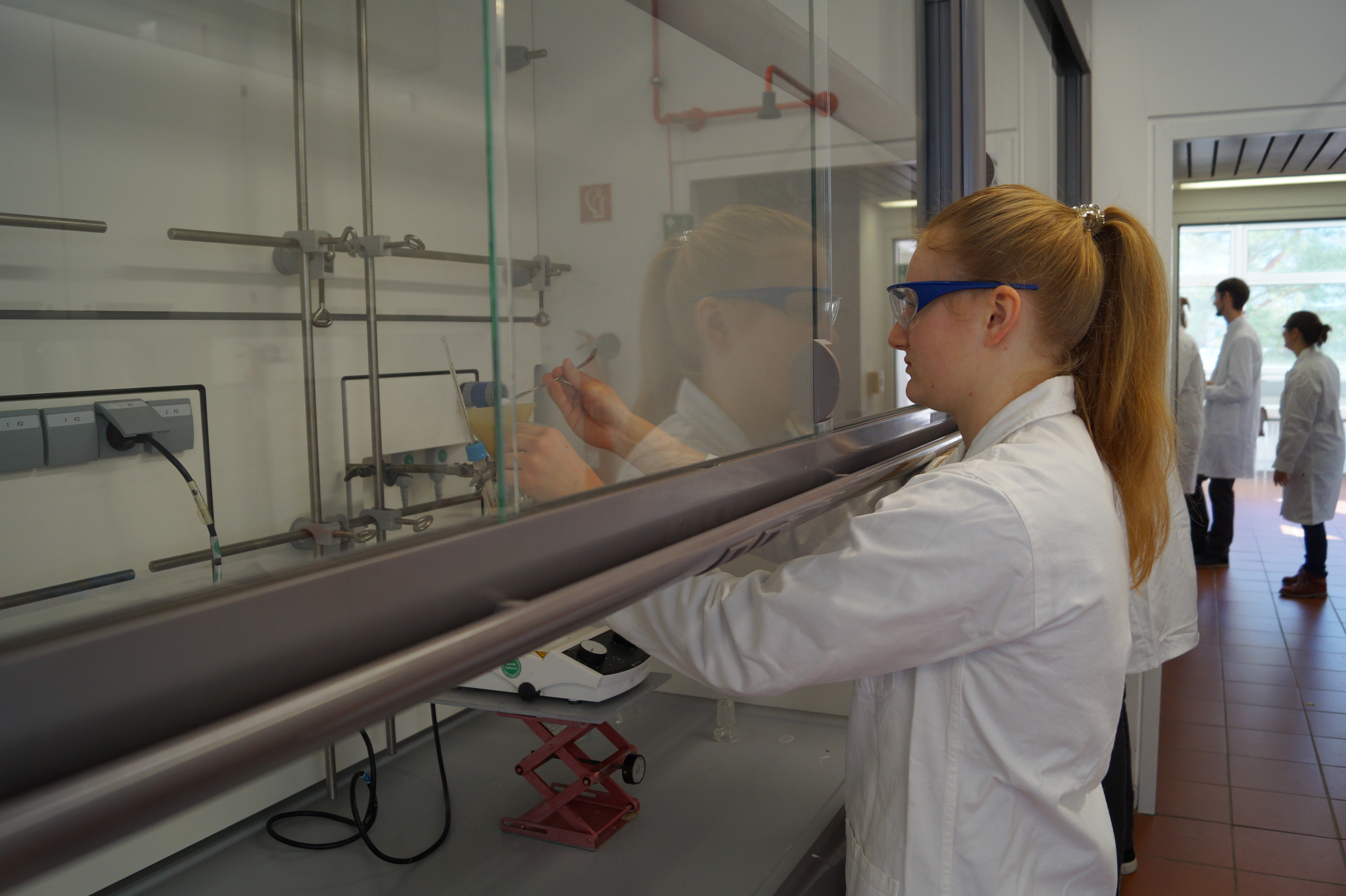 Vier Tage lang konnten die Chemie-Asse an der Technischen Universität (TU) Kaiserslautern in einem Labor auf universitärem Standard lernen. (Foto: gh)